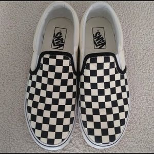 Black checkered vans